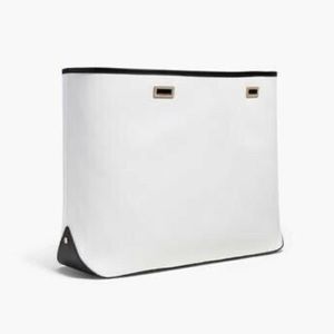 Lo & Sons Seville White Saffiano Leather Shell 13”